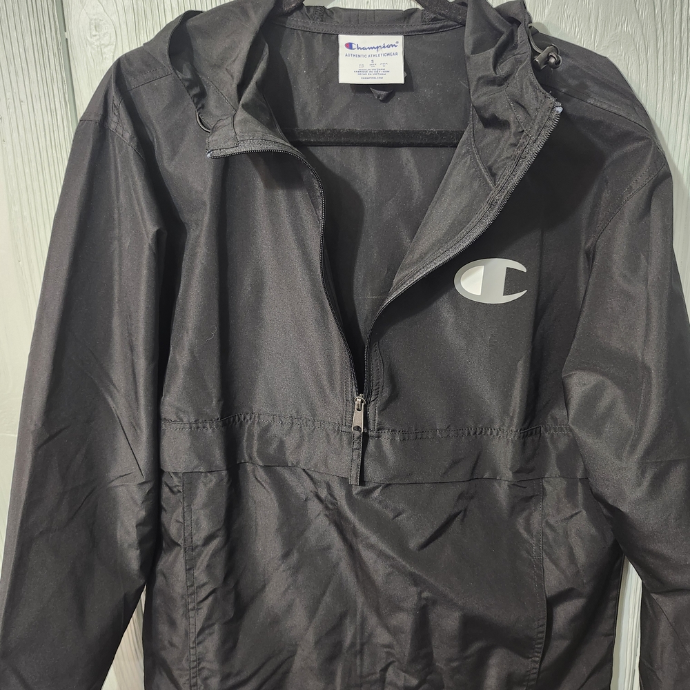 Champion Black Windbreaker Jacket